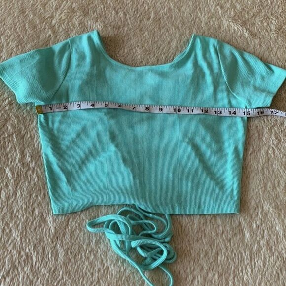 Wild fable light blue open back crop top - Picture 13 of 16